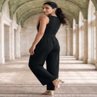 Sleeveless Wide-Leg Crepe Jumpsuit image number 2