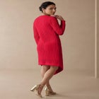 Crochet Asymmetrical Hem Midi Dress image number null