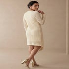 Crochet Asymmetrical Hem Midi Dress image number 2