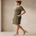 Perfect Ease Short-Sleeve Shift Dress image number null