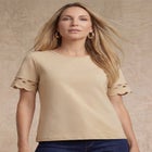 Scallop Trim Tee image number null
