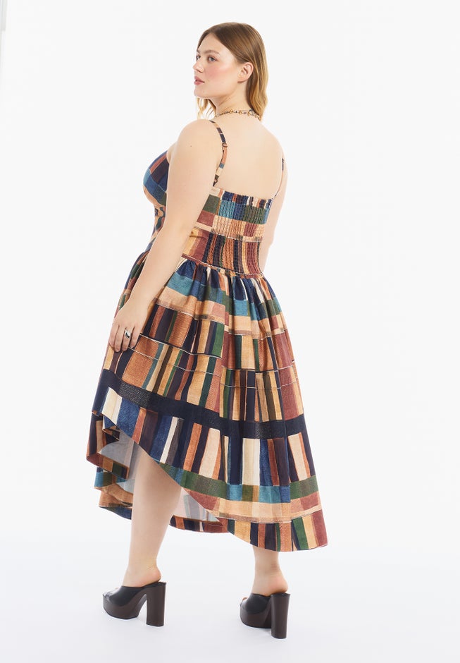 Bustier Drop Waist Midi Dress image number 2