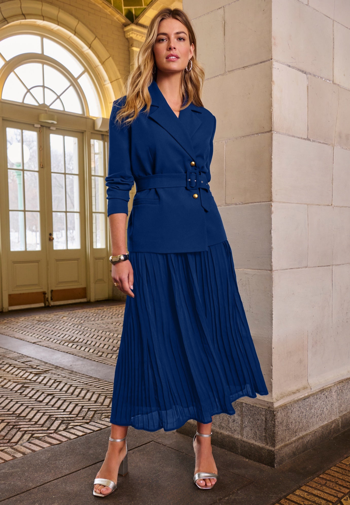 Jacket & Pleated Skirt Suit image number 0