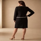 Contrast-Trim Jacket & Sheath Dress Set image number null