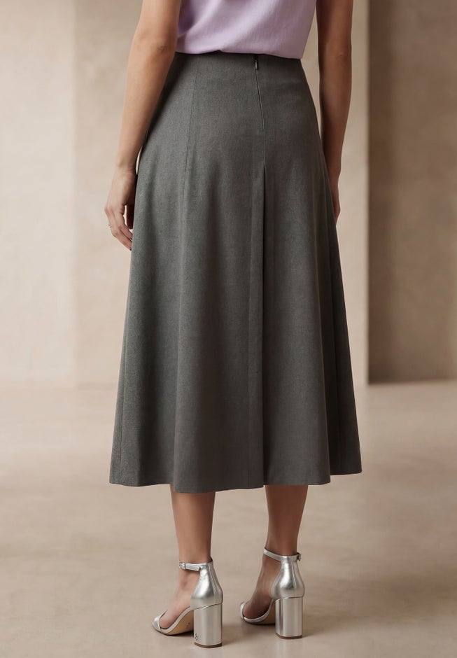 Pleated A-Line Skirt image number 1