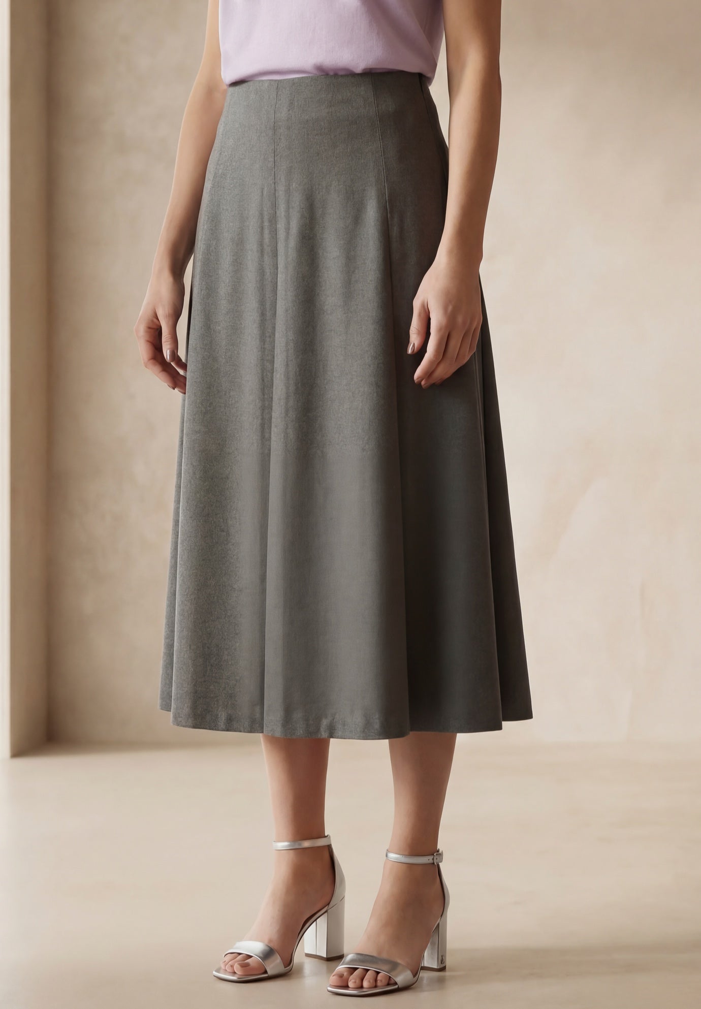 Pleated A-Line Skirt image number 0