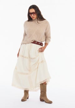 Cable-Knit Mock Neck Sweater
