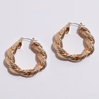 Twisted Hoop Earrings image number 1