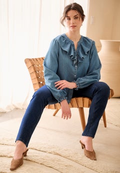 Mid-Rise Comfort Stretch 5-Pocket Straight Leg Jean