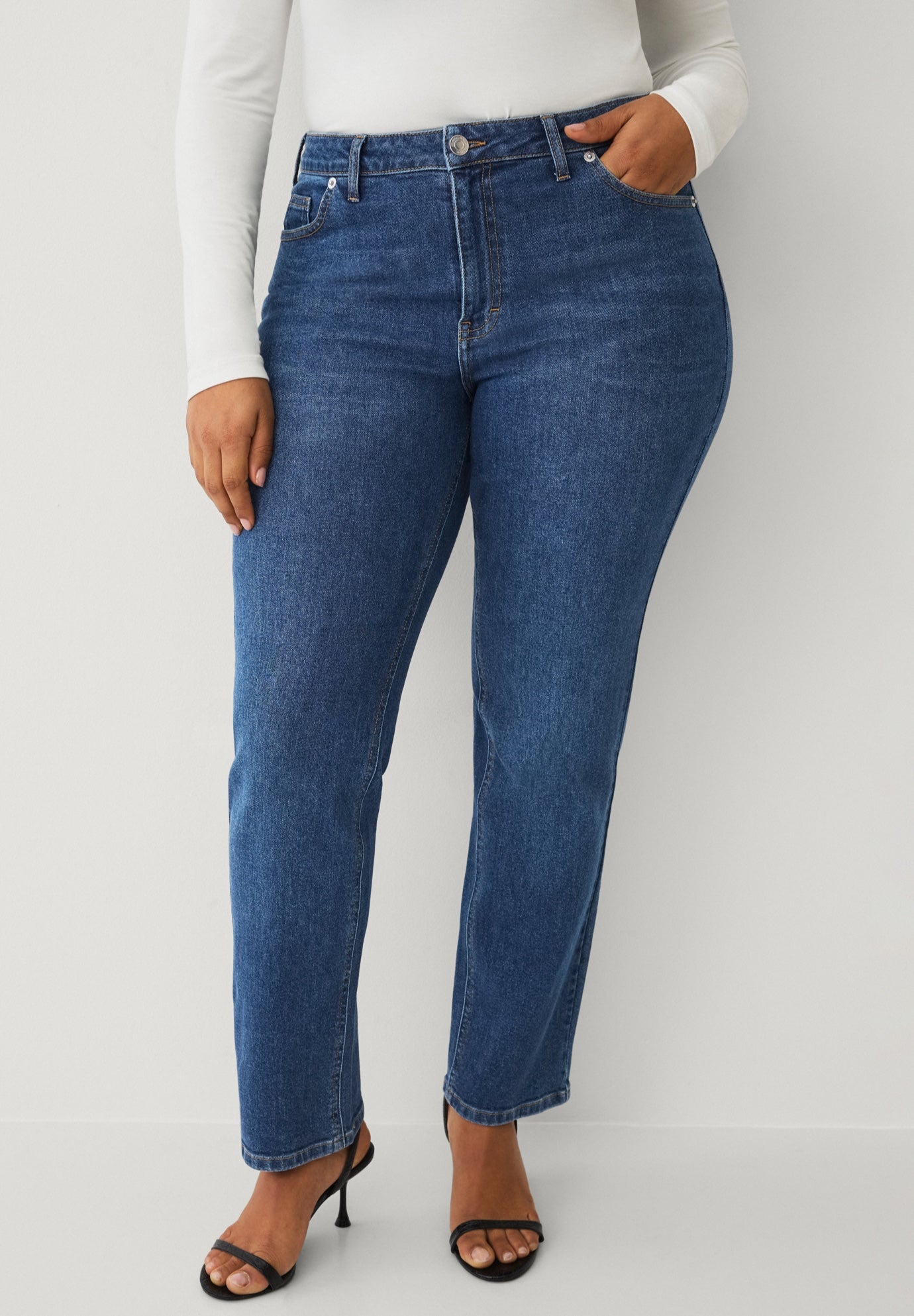 Straight Leg Stretch Jeans image number 0
