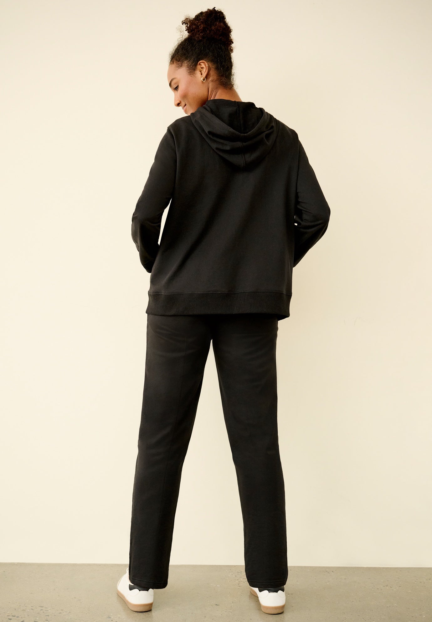 French Terry Long Sleeve Zip-Front Classic Hoodie image number 1