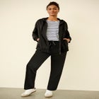 French Terry Long Sleeve Zip-Front Classic Hoodie image number 2