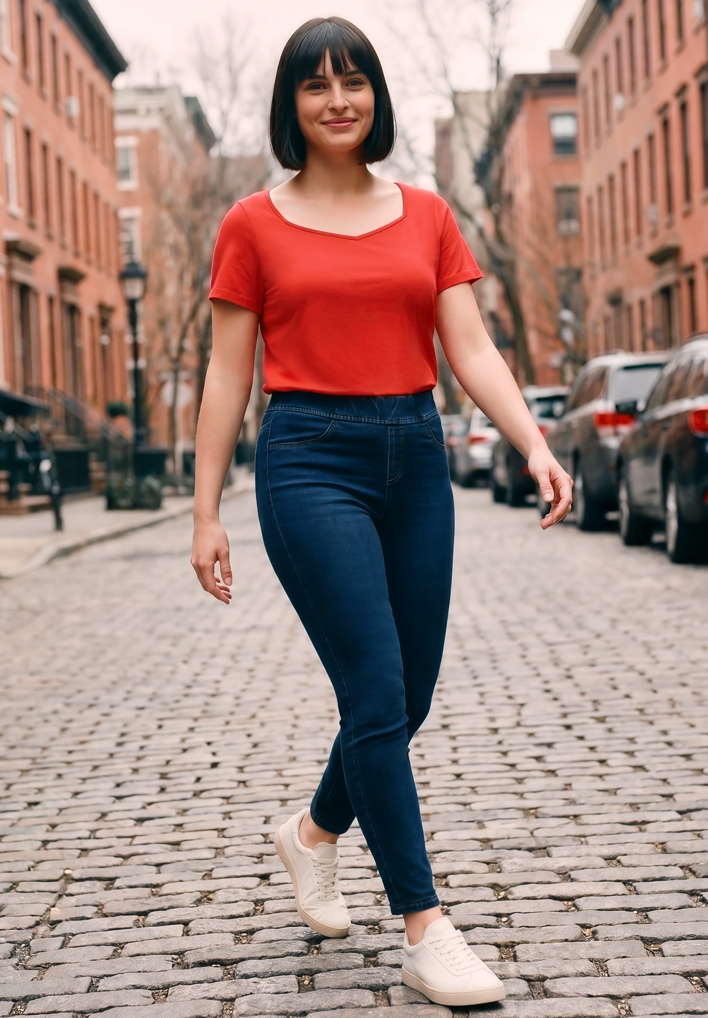 Gabrielle Knit Denim Legging image number 0