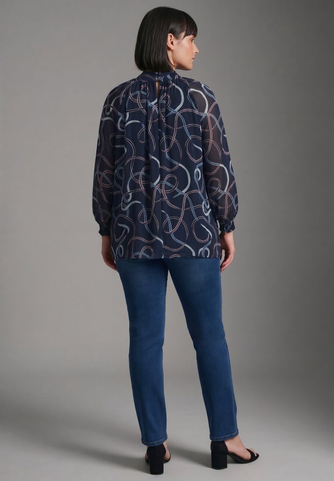 Ruched Keyhole Tunic image number 1