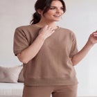 Ellos Studio Short Sleeve French Terry Crewneck image number null