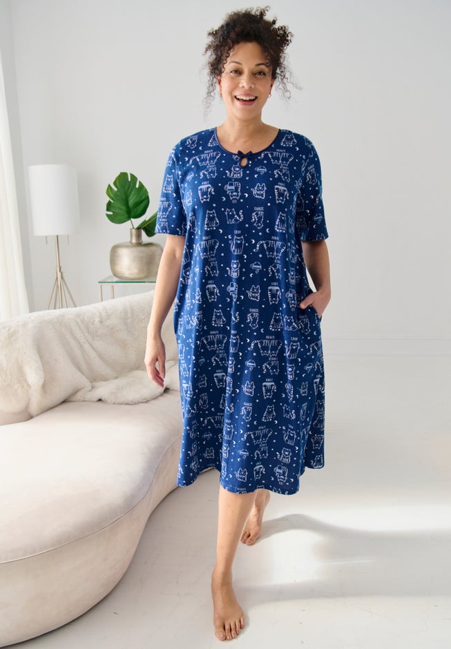 Keyhole Knit Sleepshirt image number 2