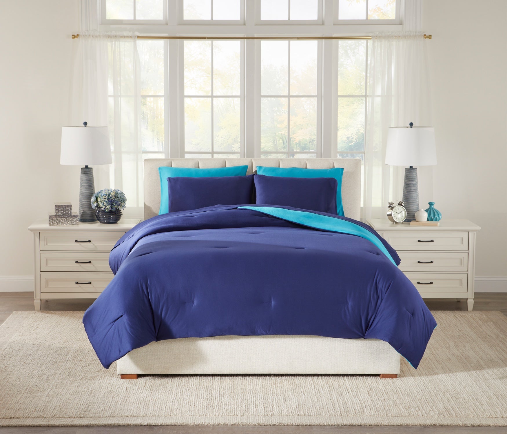 BH Studio 3-Pc. Jersey Knit Reversible Comforter Set image number 0