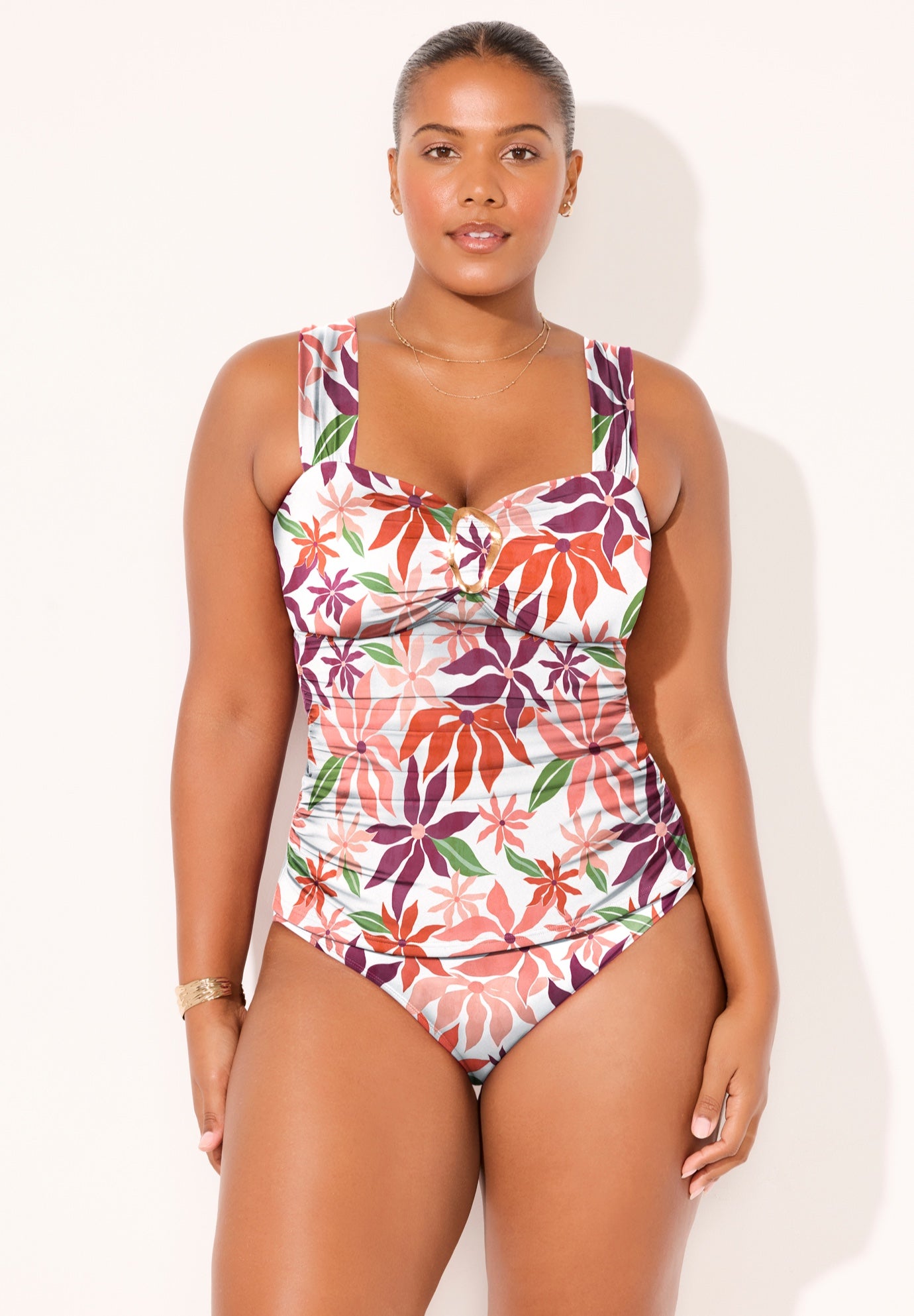 Sweetheart Ring Front Tankini Top image number 1
