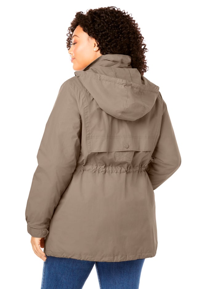 Taslon&reg; Anorak Jacket with Removable Fleece Lining image number 2