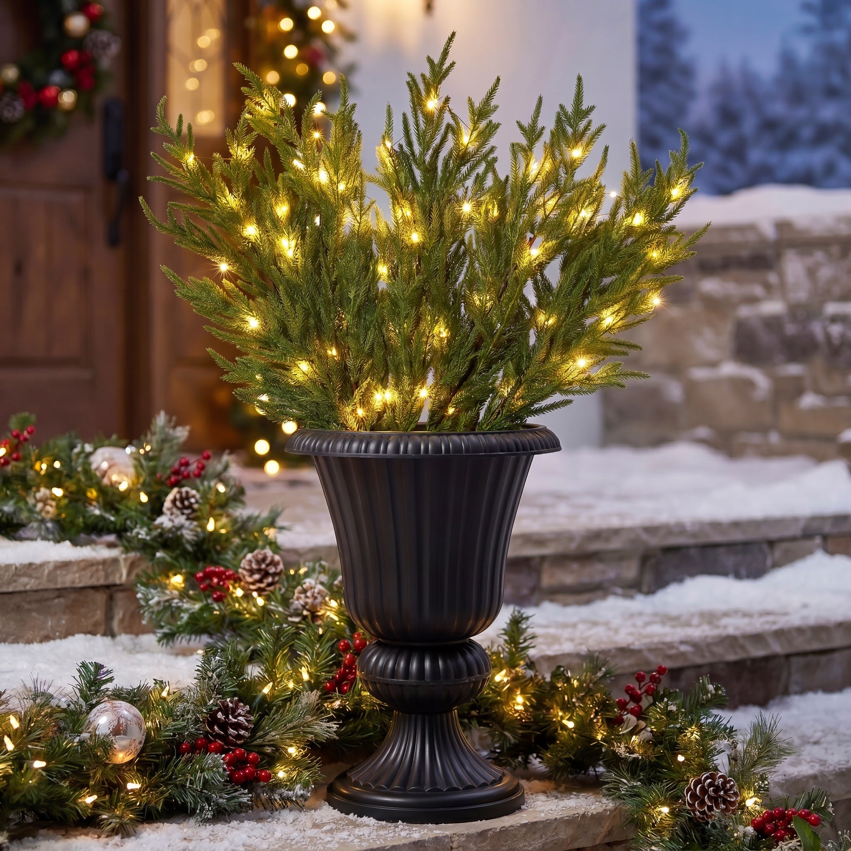 36"H Pre-lit Branches, Set of 5 image number 4