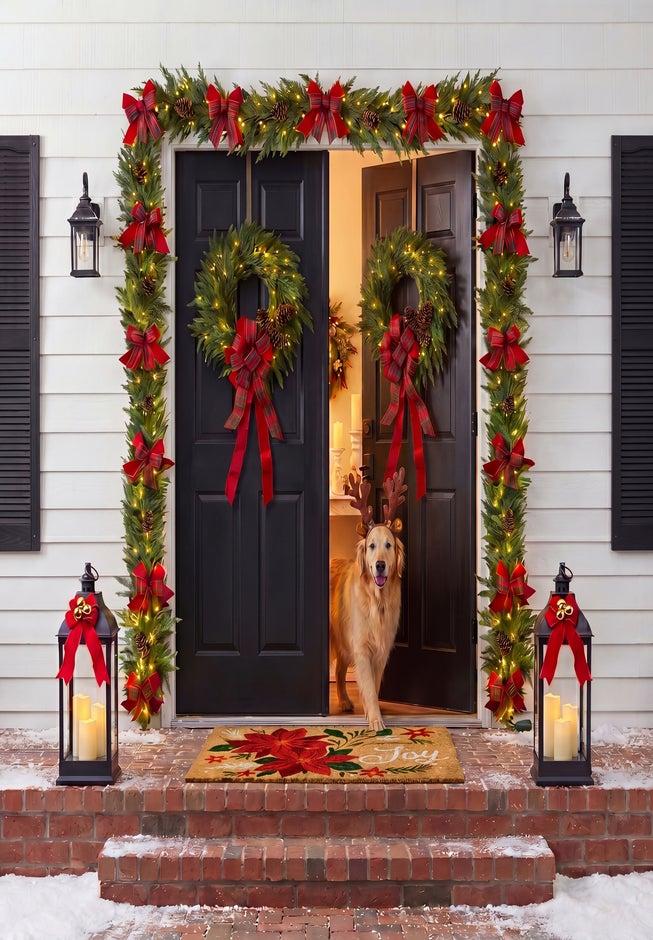 Twice As Nice Pre-lit Wreaths, Set of 2 image number 1