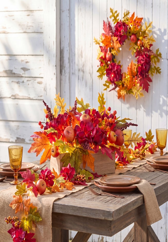16" Pre-Lit Harvest Apple Centerpiece image number 7