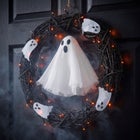 20" Pre-Lit Ghost Wreath image number 4