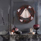 20" Pre-Lit Ghost Wreath image number 6