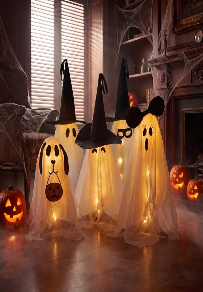 Set of 5 LED Gauze Ghost Family image number 3