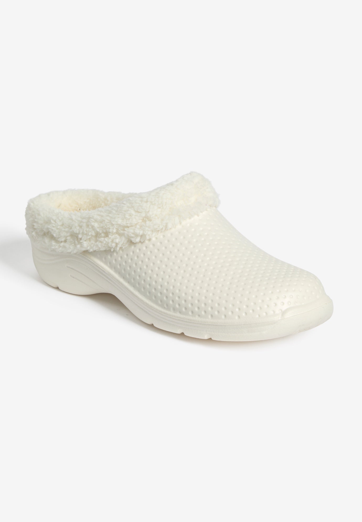 The Fur Lined Slip-On Rubber Clog Mule image number 0