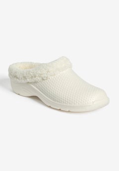 The Fur Lined Slip-On Rubber Clog Mule