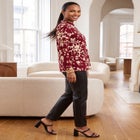 Stretch Cotton Knit Keyhole Twist Tunic image number 2