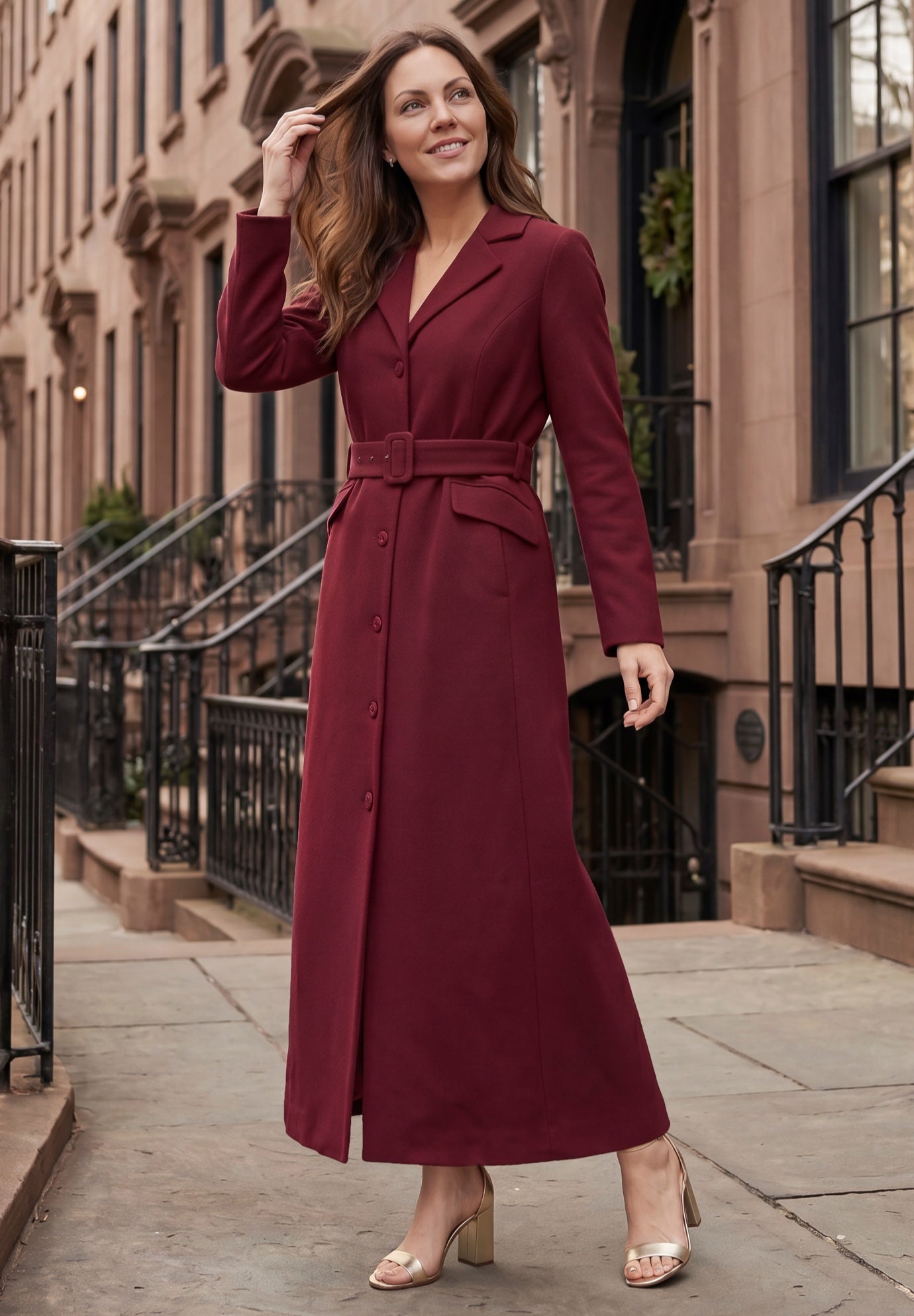 Belted Blazer Maxi Dress image number 0