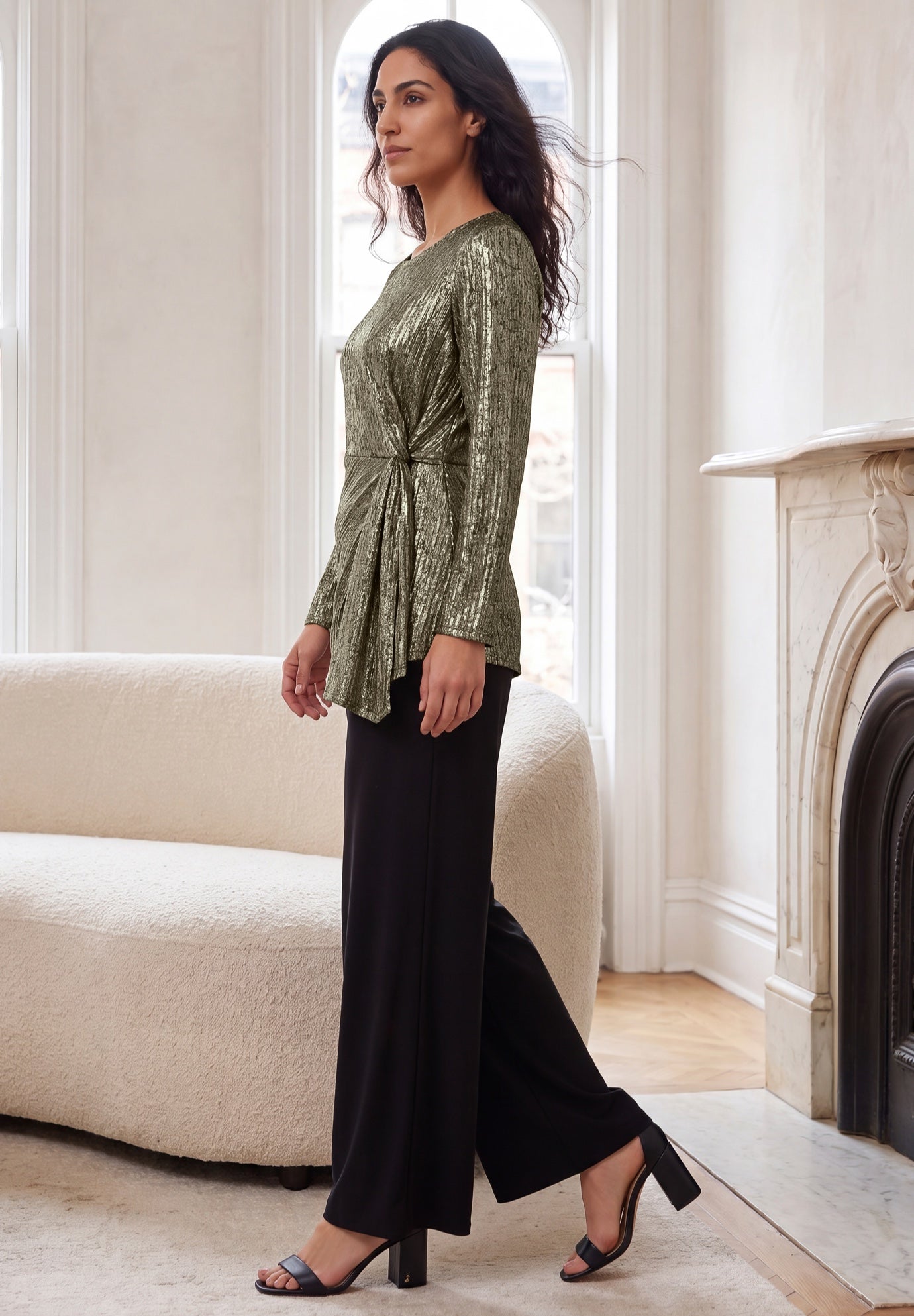 Asymmetrical Peplum Tunic image number 2
