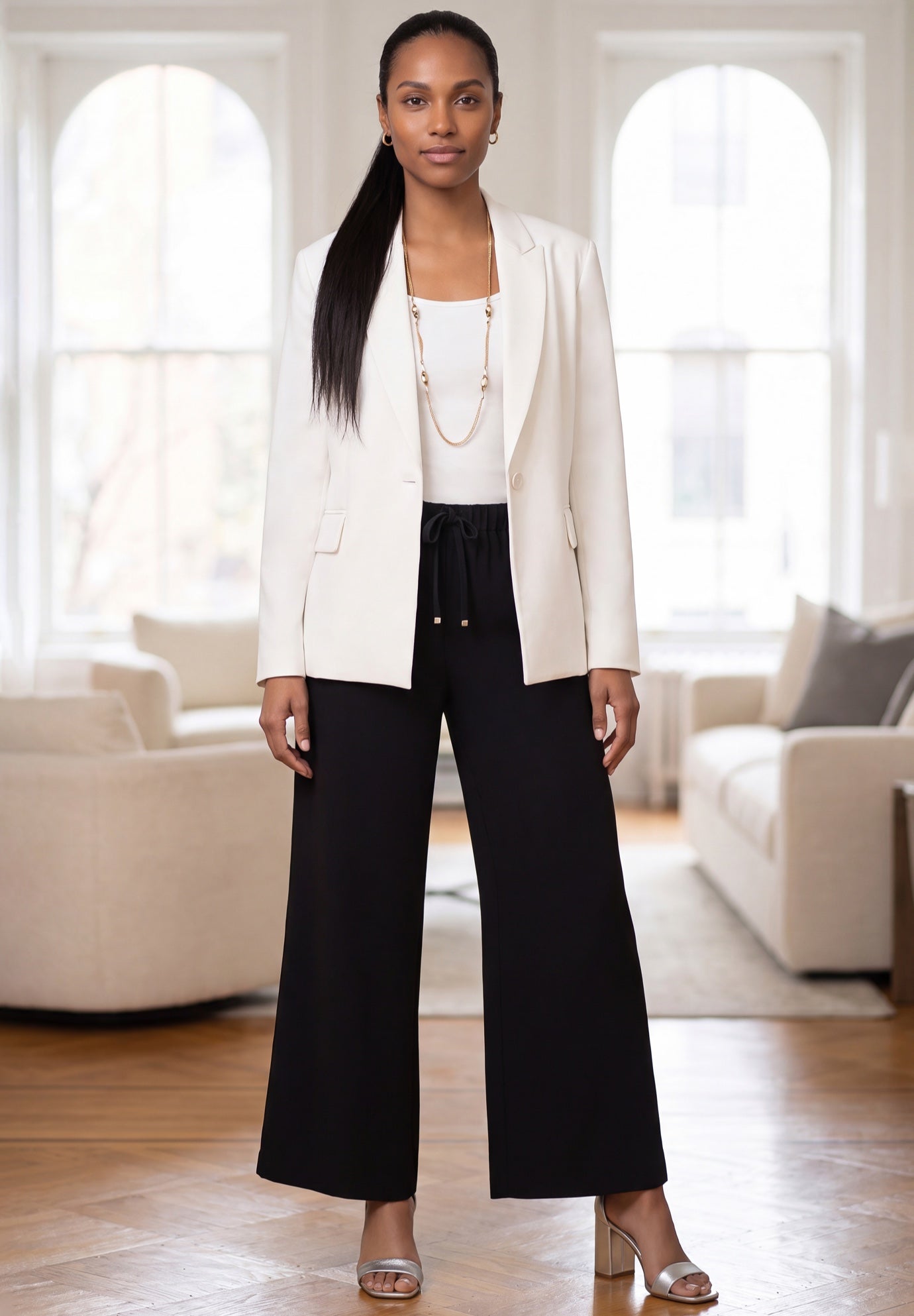 The Effortless Drawstring Wide-Leg Pant image number 0