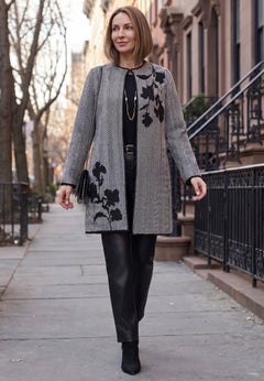 Jacquard Coatigan Sweater Jacket