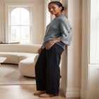 Button-Cuff Bell-Sleeve Sweater image number 2