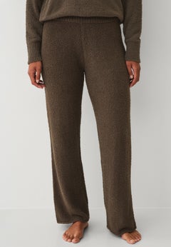 Mid Rise Sherpa Wide Leg Lounge Pants