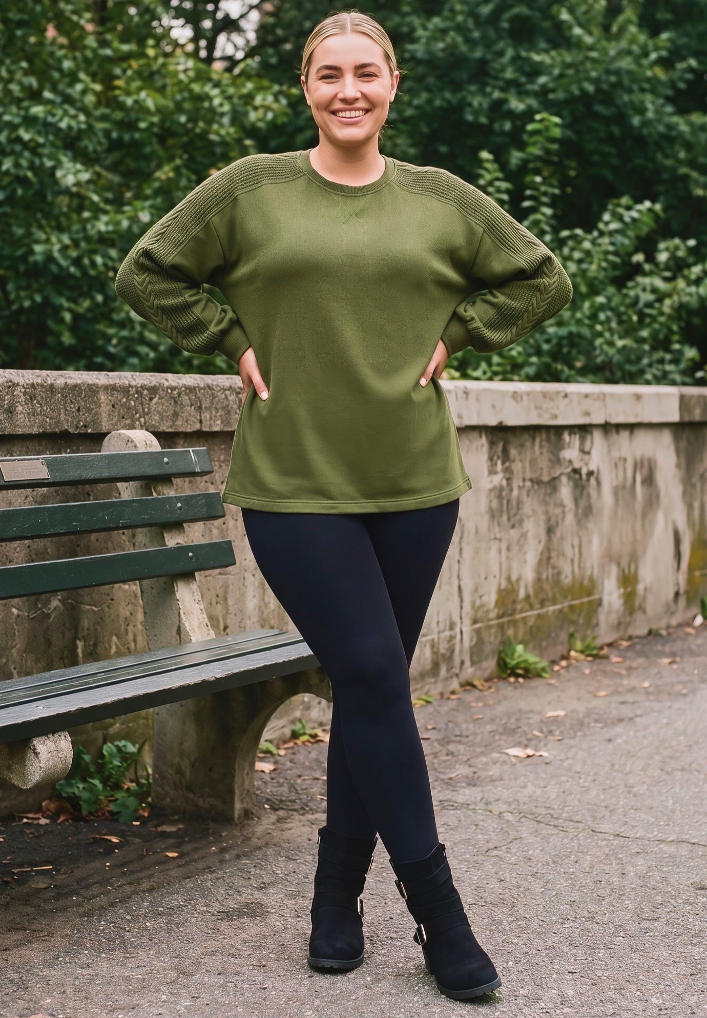 French Terry Cable Textured Pullover image number 0