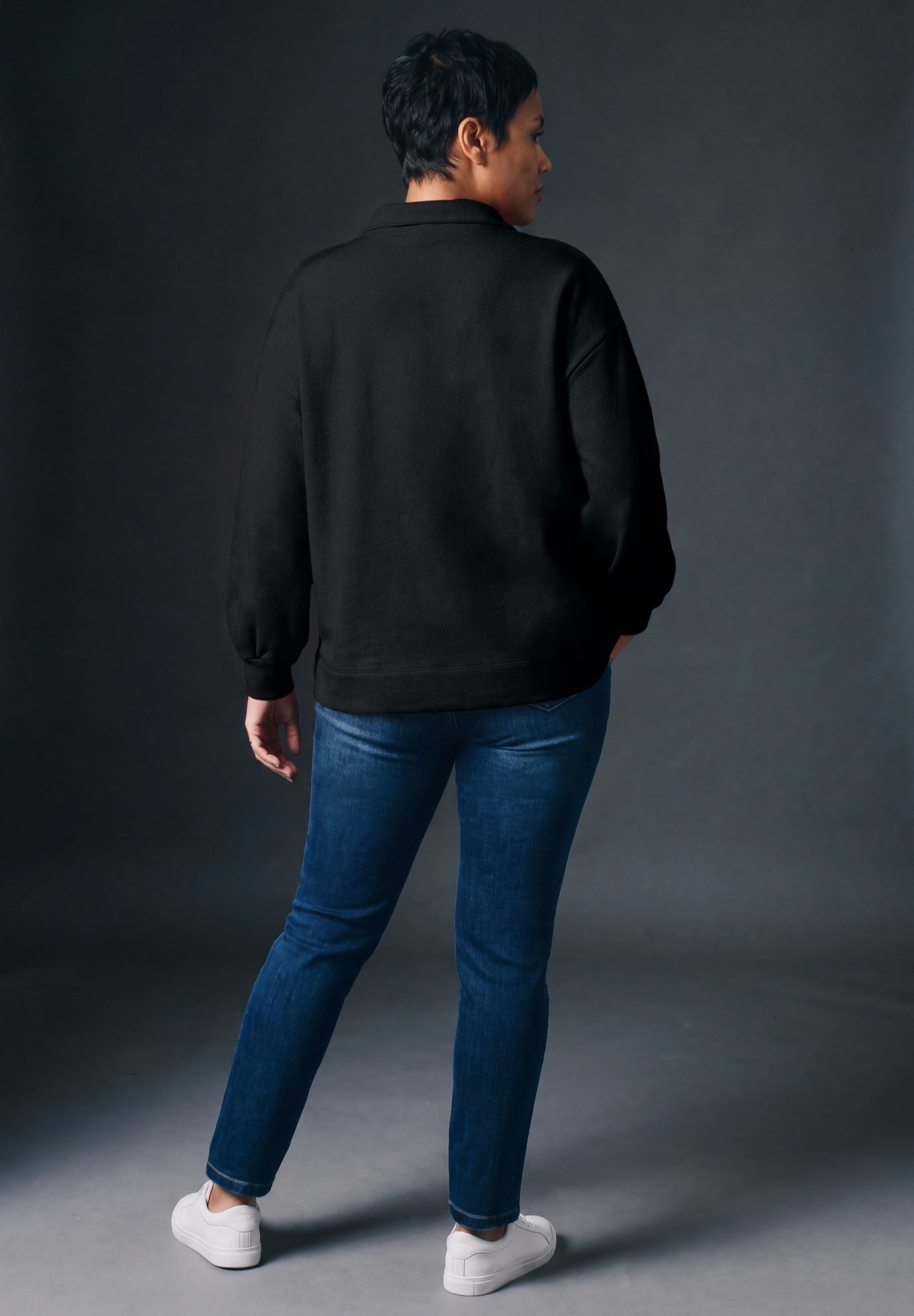 French Terry Quarter Snap Pullover image number 3