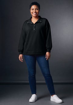 French Terry Quarter Snap Pullover