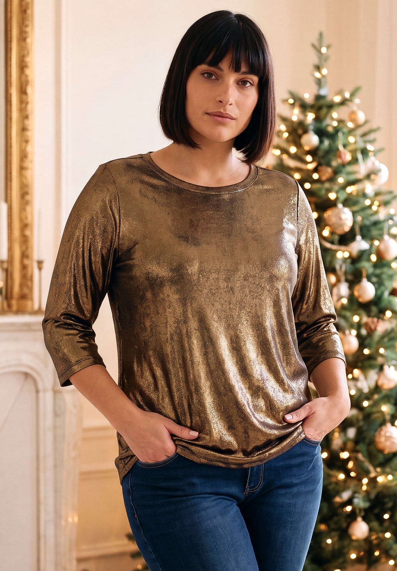 Maren Metallic Tee image number 0