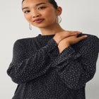 Embellished Boat Neck Top with Long Bell Sleeves image number 2