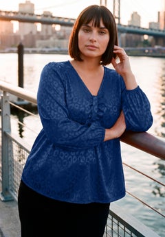 Seraphina Satin Jacquard Blouse