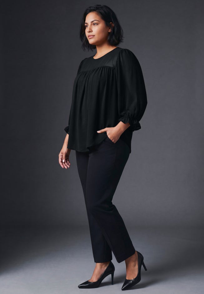 Gathered Sheer Blouse image number 2
