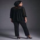 Gathered Sheer Blouse image number 3