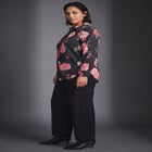 Cece Printed Button Up Blouse image number 2