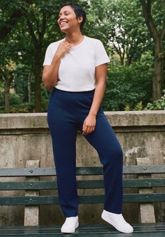 Sweater Knit Straight Leg Pant