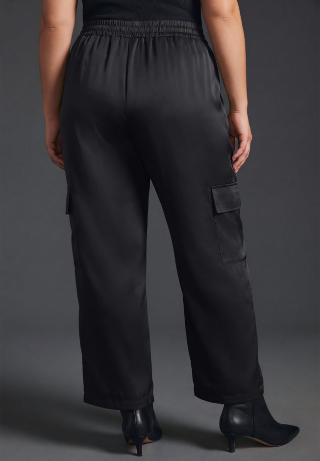 Cece Satin Cargo Pant image number 1