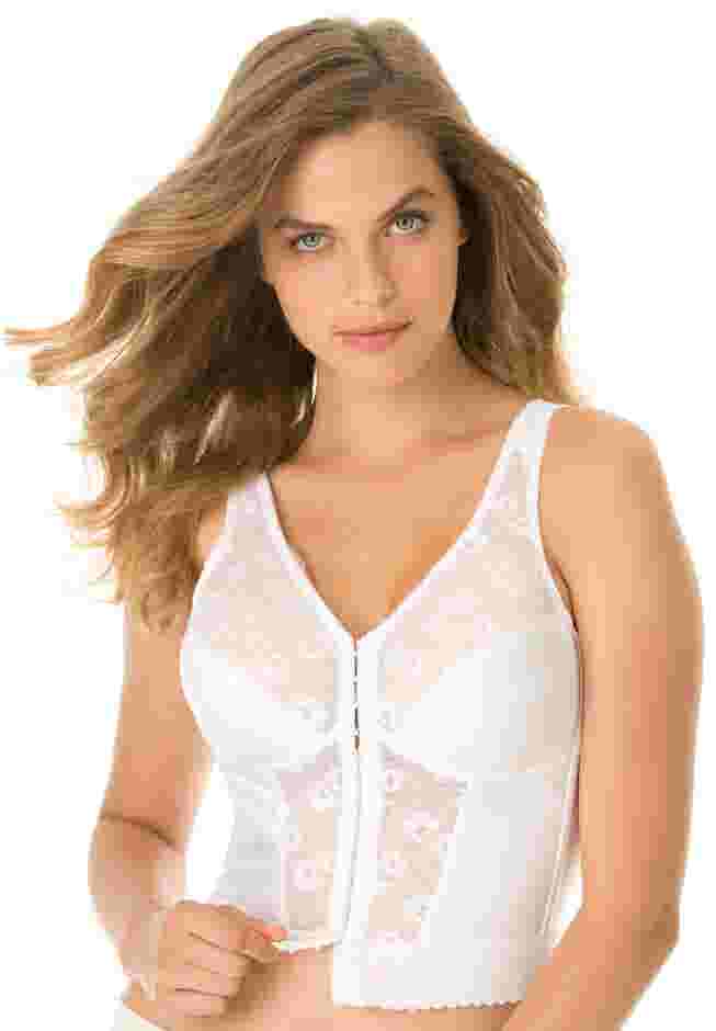 Front-Close Longline Wireless Posture Bra image number 2